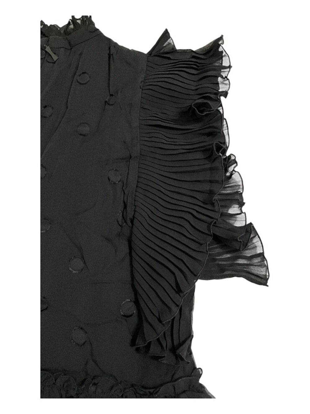 Kate Spade Silk Bakery Dot Devore Black Dress Women’s 2 NWT $498 MSRP - Picture 8 of 9